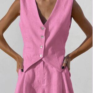 Brand New Linen Short Set